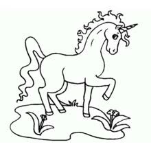Dessin à colorier: Licorne (Personnages fantastiques et d'aventure) #19471 - Coloriages à Imprimer Gratuits