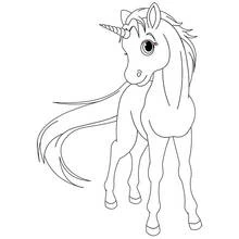 Dessin à colorier: Licorne (Personnages fantastiques et d'aventure) #19482 - Coloriages à Imprimer Gratuits