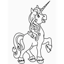Dessin à colorier: Licorne (Personnages fantastiques et d'aventure) #19485 - Coloriages à Imprimer Gratuits
