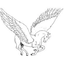 Dessin à colorier: Licorne (Personnages fantastiques et d'aventure) #19486 - Coloriages à Imprimer Gratuits