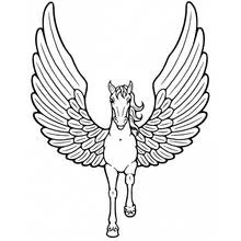 Dessin à colorier: Licorne (Personnages fantastiques et d'aventure) #19498 - Coloriages à Imprimer Gratuits