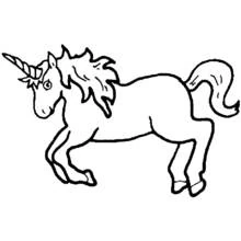 Dessin à colorier: Licorne (Personnages fantastiques et d'aventure) #19525 - Coloriages à Imprimer Gratuits