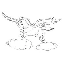 Dessin à colorier: Licorne (Personnages fantastiques et d'aventure) #19555 - Coloriages à Imprimer Gratuits