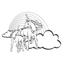 Dessin à colorier: Licorne (Personnages fantastiques et d'aventure) #19558 - Coloriages à Imprimer Gratuits