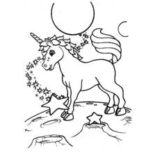 Dessin à colorier: Licorne (Personnages fantastiques et d'aventure) #19583 - Coloriages à Imprimer Gratuits