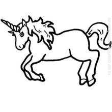 Dessin à colorier: Licorne (Personnages fantastiques et d'aventure) #19592 - Coloriages à Imprimer Gratuits