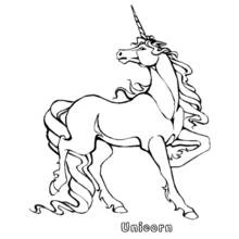 Dessin à colorier: Licorne (Personnages fantastiques et d'aventure) #19595 - Coloriages à Imprimer Gratuits