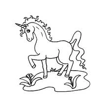 Dessin à colorier: Licorne (Personnages fantastiques et d'aventure) #19606 - Coloriages à Imprimer Gratuits