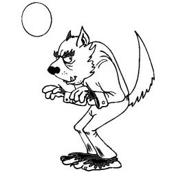 Dessin à colorier: Loup garou (Personnages fantastiques et d'aventure) #100004 - Coloriages à Imprimer Gratuits
