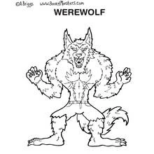 Dessin à colorier: Loup garou (Personnages fantastiques et d'aventure) #100007 - Coloriages à Imprimer Gratuits