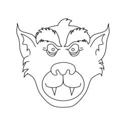 Dessin à colorier: Loup garou (Personnages fantastiques et d'aventure) #100008 - Coloriages à Imprimer Gratuits