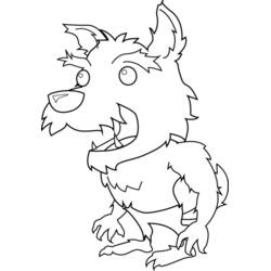 Dessin à colorier: Loup garou (Personnages fantastiques et d'aventure) #100009 - Coloriages à Imprimer Gratuits