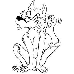 Dessin à colorier: Loup garou (Personnages fantastiques et d'aventure) #100013 - Coloriages à Imprimer Gratuits