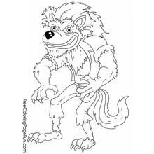 Dessin à colorier: Loup garou (Personnages fantastiques et d'aventure) #100027 - Coloriages à Imprimer Gratuits