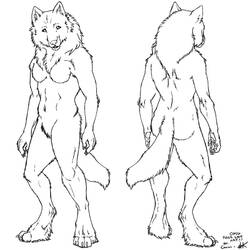 Dessin à colorier: Loup garou (Personnages fantastiques et d'aventure) #100032 - Coloriages à Imprimer Gratuits