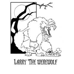 Dessin à colorier: Loup garou (Personnages fantastiques et d'aventure) #100037 - Coloriages à Imprimer Gratuits