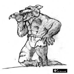 Dessin à colorier: Loup garou (Personnages fantastiques et d'aventure) #100043 - Coloriages à Imprimer Gratuits