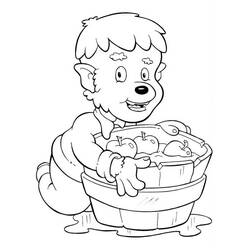 Dessin à colorier: Loup garou (Personnages fantastiques et d'aventure) #100046 - Coloriages à Imprimer Gratuits