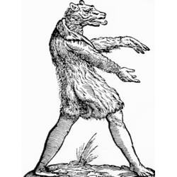 Dessin à colorier: Loup garou (Personnages fantastiques et d'aventure) #100104 - Coloriages à Imprimer Gratuits