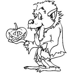 Dessin à colorier: Loup garou (Personnages fantastiques et d'aventure) #99996 - Coloriages à Imprimer Gratuits