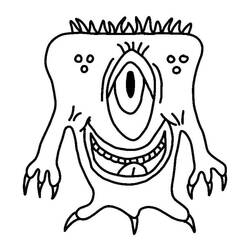 Dessin à colorier: Monstre (Personnages fantastiques et d'aventure) #183712 - Coloriages à Imprimer Gratuits