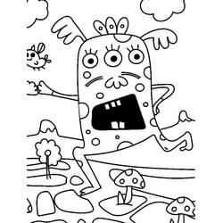 Dessin à colorier: Monstre (Personnages fantastiques et d'aventure) #183714 - Coloriages à Imprimer Gratuits