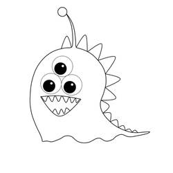 Dessin à colorier: Monstre (Personnages fantastiques et d'aventure) #183717 - Coloriages à Imprimer Gratuits