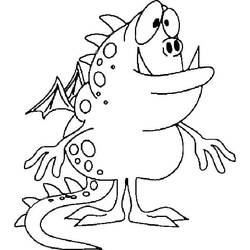 Dessin à colorier: Monstre (Personnages fantastiques et d'aventure) #183723 - Coloriages à Imprimer Gratuits