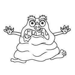 Dessin à colorier: Monstre (Personnages fantastiques et d'aventure) #183729 - Coloriages à Imprimer Gratuits