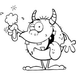 Dessin à colorier: Monstre (Personnages fantastiques et d'aventure) #183730 - Coloriages à Imprimer Gratuits