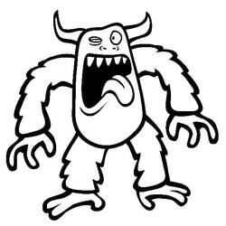 Dessin à colorier: Monstre (Personnages fantastiques et d'aventure) #183732 - Coloriages à Imprimer Gratuits