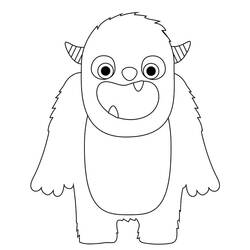 Dessin à colorier: Monstre (Personnages fantastiques et d'aventure) #183734 - Coloriages à Imprimer Gratuits
