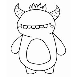 Dessin à colorier: Monstre (Personnages fantastiques et d'aventure) #183735 - Coloriages à Imprimer Gratuits