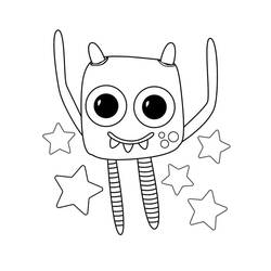 Dessin à colorier: Monstre (Personnages fantastiques et d'aventure) #183736 - Coloriages à Imprimer Gratuits