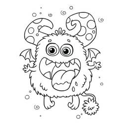 Dessin à colorier: Monstre (Personnages fantastiques et d'aventure) #183737 - Coloriages à Imprimer Gratuits
