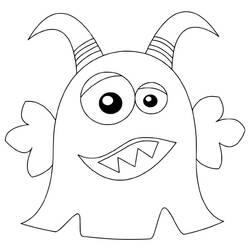 Dessin à colorier: Monstre (Personnages fantastiques et d'aventure) #183738 - Coloriages à Imprimer Gratuits