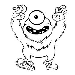 Dessin à colorier: Monstre (Personnages fantastiques et d'aventure) #183739 - Coloriages à Imprimer Gratuits