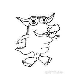 Dessin à colorier: Monstre (Personnages fantastiques et d'aventure) #183740 - Coloriages à Imprimer Gratuits
