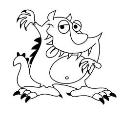 Dessin à colorier: Monstre (Personnages fantastiques et d'aventure) #183743 - Coloriages à Imprimer Gratuits