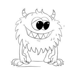 Dessin à colorier: Monstre (Personnages fantastiques et d'aventure) #183744 - Coloriages à Imprimer Gratuits