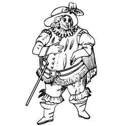 Dessin à colorier: Mousquetaire (Personnages fantastiques et d'aventure) #191142 - Coloriages à Imprimer Gratuits