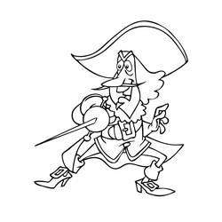 Dessin à colorier: Mousquetaire (Personnages fantastiques et d'aventure) #191151 - Coloriages à Imprimer Gratuits