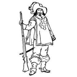 Dessin à colorier: Mousquetaire (Personnages fantastiques et d'aventure) #191153 - Coloriages à Imprimer Gratuits