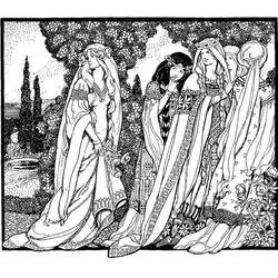 Dessin à colorier: Moyen Âge (Personnages fantastiques et d'aventure) #201400 - Coloriages à Imprimer Gratuits