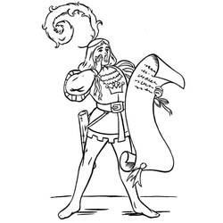 Dessin à colorier: Moyen Âge (Personnages fantastiques et d'aventure) #201403 - Coloriages à Imprimer Gratuits