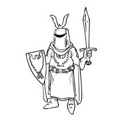 Dessin à colorier: Moyen Âge (Personnages fantastiques et d'aventure) #201417 - Coloriages à Imprimer Gratuits