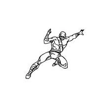 Dessin à colorier: Ninja (Personnages fantastiques et d'aventure) #147915 - Coloriages à Imprimer Gratuits