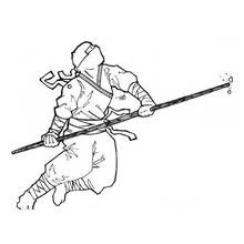 Dessin à colorier: Ninja (Personnages fantastiques et d'aventure) #147967 - Coloriages à Imprimer Gratuits