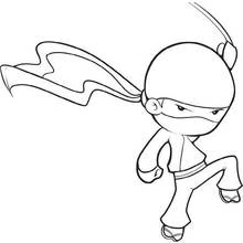 Dessin à colorier: Ninja (Personnages fantastiques et d'aventure) #148017 - Coloriages à Imprimer Gratuits