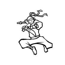 Dessin à colorier: Ninja (Personnages fantastiques et d'aventure) #148145 - Coloriages à Imprimer Gratuits